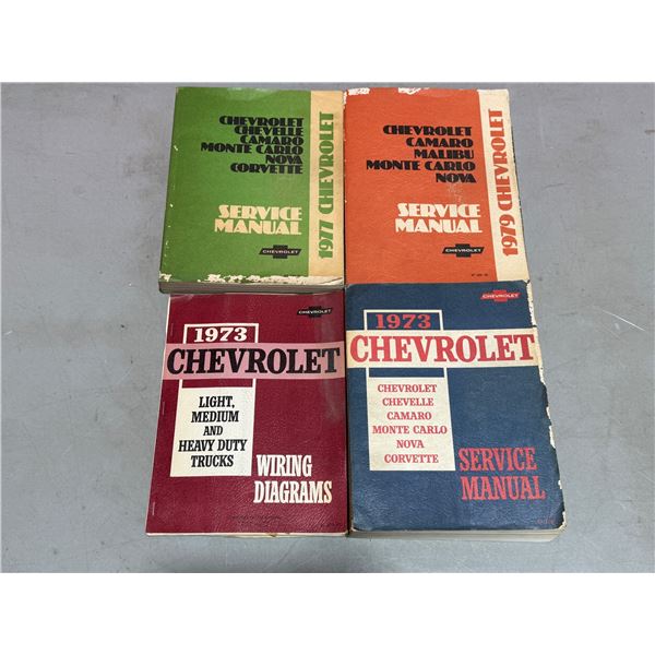 Chevrolet Service Manuals & Wiring Diagrams (Lot of 4, 1971–1973)