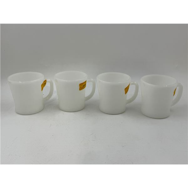 Milk Glass Coffee Mugs (Set of 4)