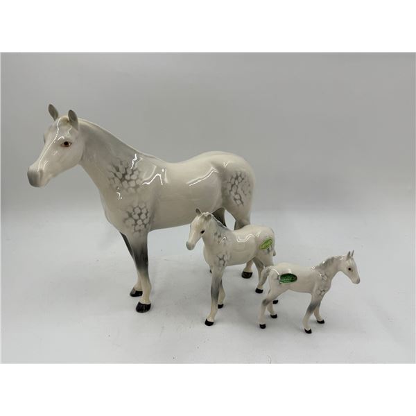 Porcelain Horse Figurines (Set of 3)