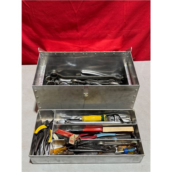 Lot Of Hand Tools In Aluminum Toolbox