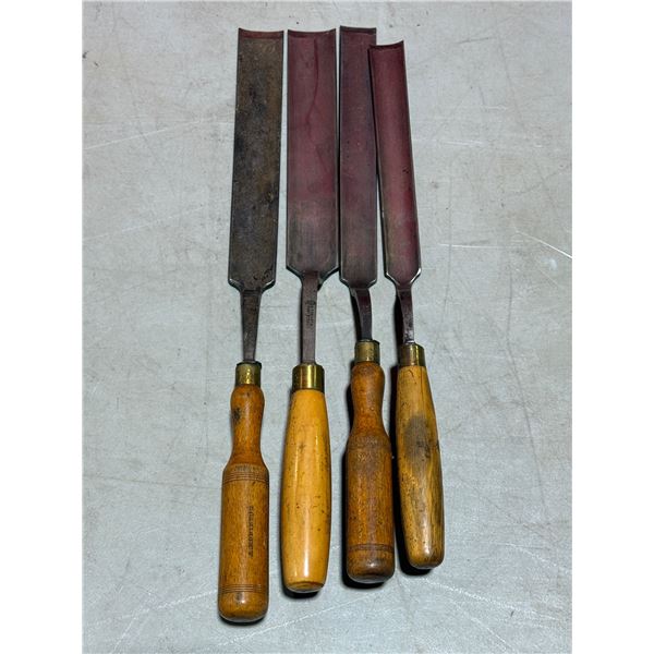 Lot Of VTG Wood Chisels (Set Of 4)