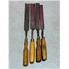 Image 1 : Lot Of VTG Wood Chisels (Set Of 4)