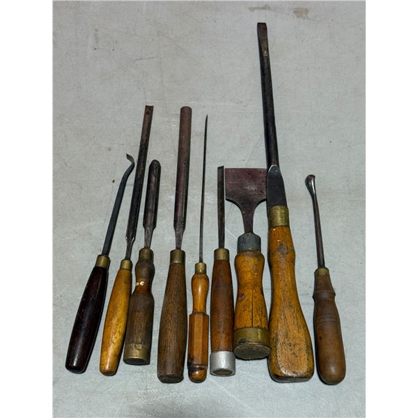 Lot Of VTG Woodworking Chisels & Hand Tools