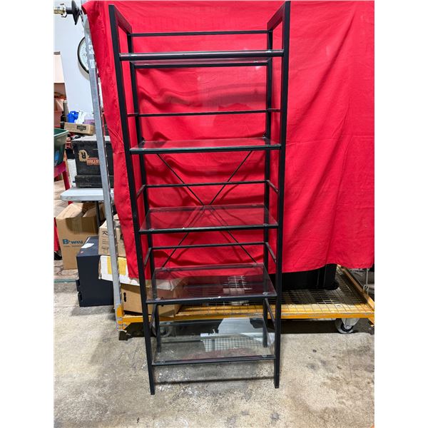 Metal & Glass Shelving Unit