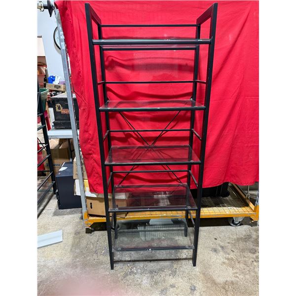 Metal & Glass Shelving Unit