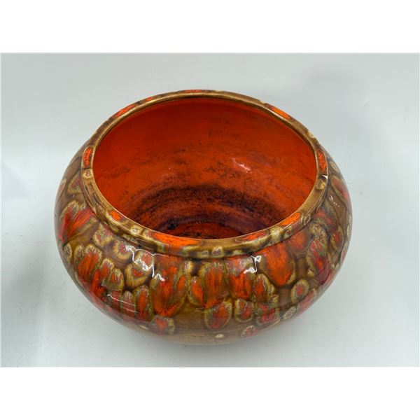 VTG Drip Glaze Pottery Bowl (Orange/Brown)