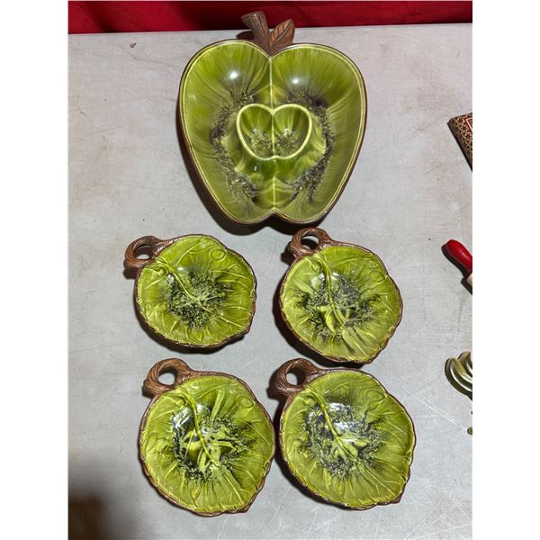 VTG Apple Serving Dish & Plates (Set)