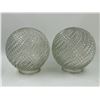Image 1 : Set Of Glass Globe Light Shades (Swirl Pattern)