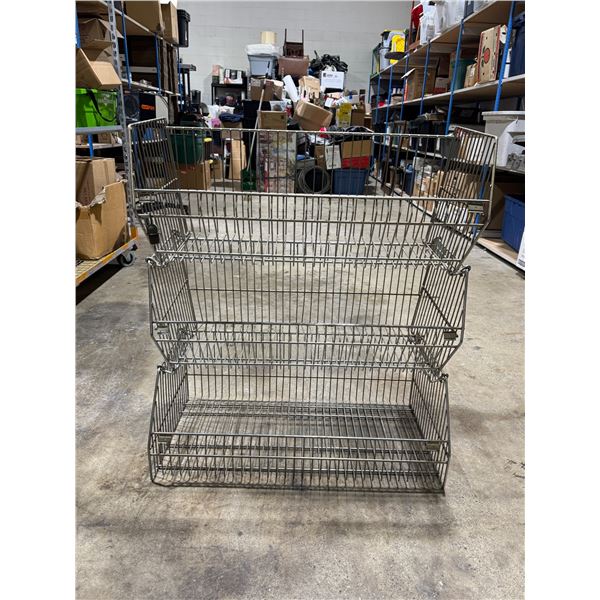 Metal Retail Display Basket Rack