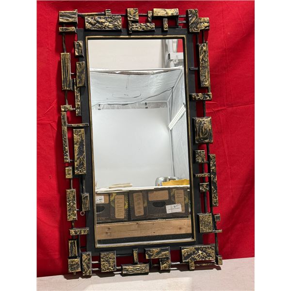 VTG Mid-Century Modern Brutalist Style Wall Mirror