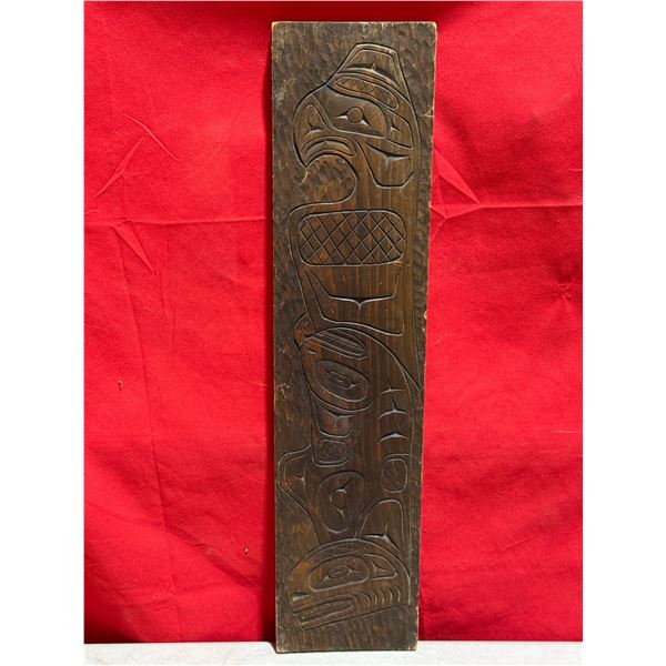 VTG Northwest Coast Style Carved Wood Panel