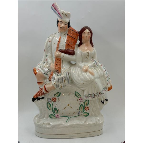 VTG Porcelain Figural Mantel Clock (Couple Motif)
