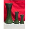 Image 1 : Green Glass Vase Set (3pcs)