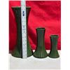 Image 3 : Green Glass Vase Set (3pcs)