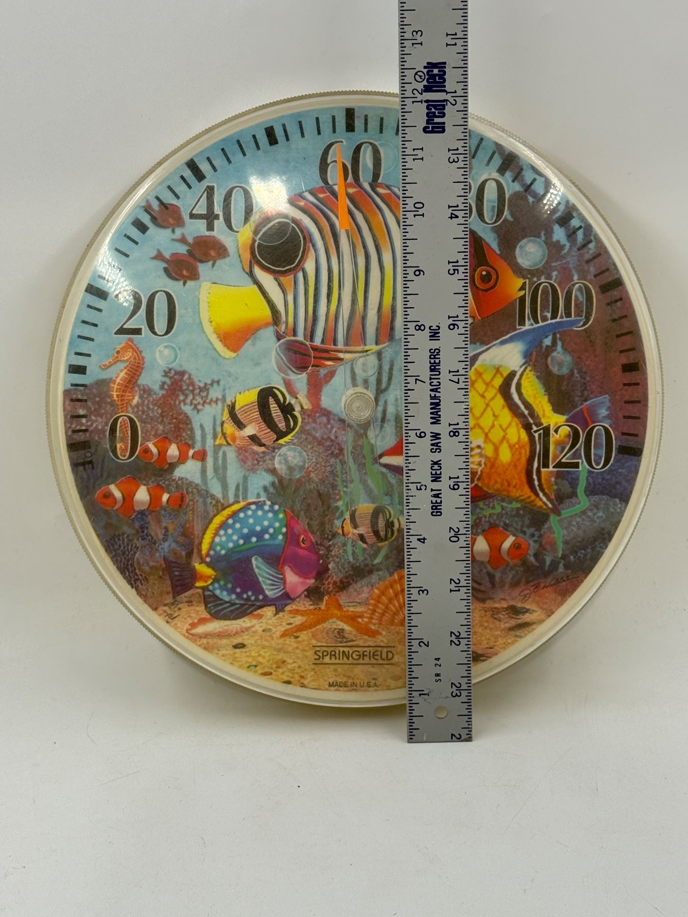 Fish Clock Out VTG Springfield Tropical Fish Wall Clock