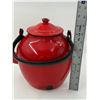 Image 3 : VTG Red Enamel Kettle Teapot