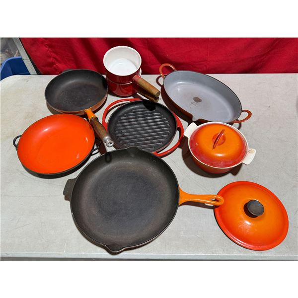 VTG Cast Iron & Enamel Cookware Lot