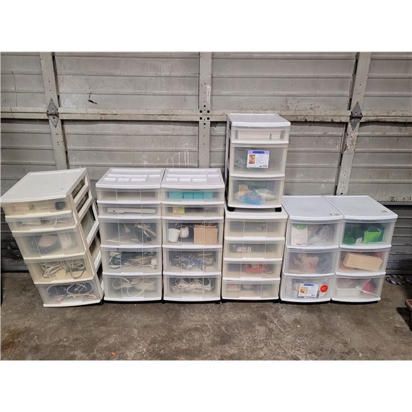 Plastic Organizers w/ Assorted Items