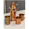 Image 3 : Copper Drink Shaker with Cups