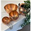 Image 2 : Copper Style Planters with artificial plant