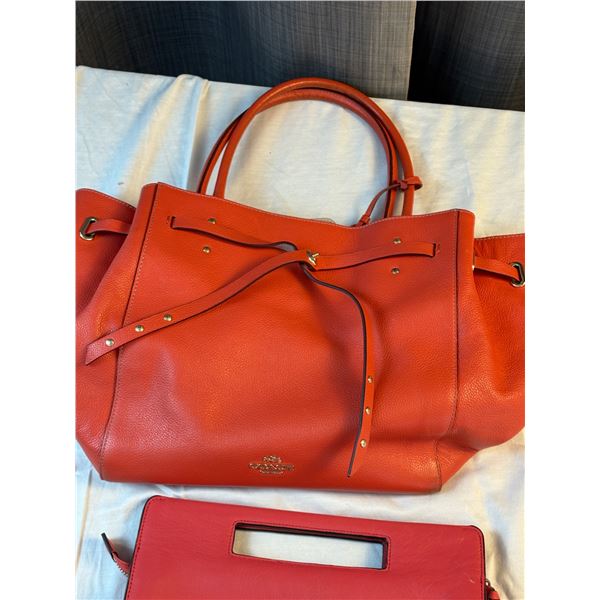 Coach handbag and purse