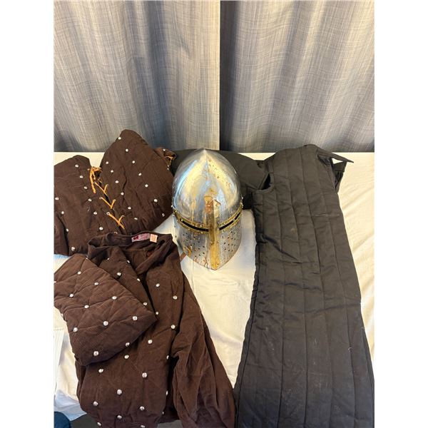 Medieval Helmet and Clothing