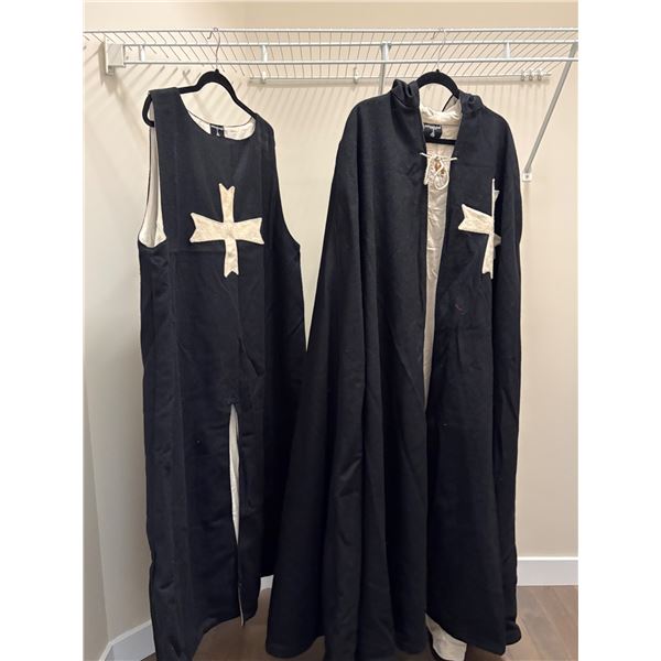 Medieval felt robe and cloak