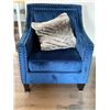 Image 1 : Blue Velvet Chair with rivets