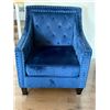 Image 2 : Blue Velvet Chair with rivets