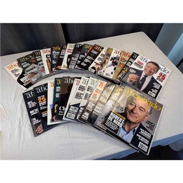 Multiple Cigar Aficionado magazines