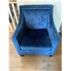 Image 1 : Blue Velvet Chair with rivets