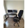 Image 1 : Office Desk with chair and 2 computer monitors