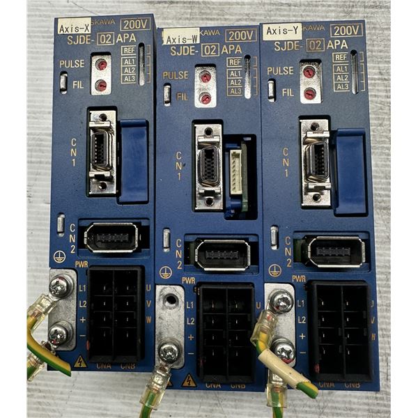 (3) Yaskawa #SJDE-02APA Servo Pack Drives