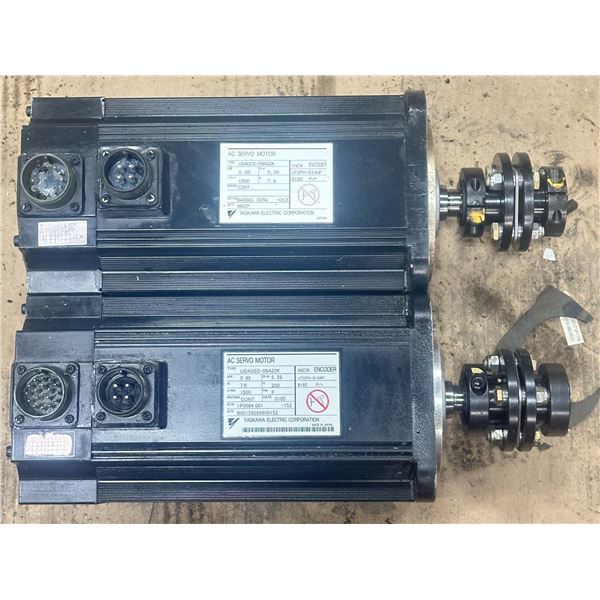 (2) Yaskawa #USAGED-09A22K AC Servo Motors