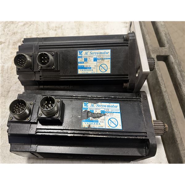 (2) Yaskawa #USAFED-09FB1S AC Servo Motors with Encoders: UTOPI-500UA