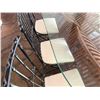 Image 15 : Oval Dining Table w/ Glass Top (78" x 48") & 8 Metal Chairs 15" x 38"H