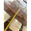 Image 19 : Oval Dining Table w/ Glass Top (78" x 48") & 8 Metal Chairs 15" x 38"H
