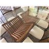 Image 3 : Oval Dining Table w/ Glass Top (78" x 48") & 8 Metal Chairs 15" x 38"H