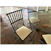 Image 5 : Oval Dining Table w/ Glass Top (78" x 48") & 8 Metal Chairs 15" x 38"H