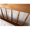 Image 10 : Wooden 4-Poster Colonial Bed w/ Carved Posts & Mattress 78" x 87"