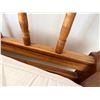 Image 11 : Wooden 4-Poster Colonial Bed w/ Carved Posts & Mattress 78" x 87"
