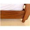 Image 19 : Wooden 4-Poster Colonial Bed w/ Carved Posts & Mattress 78" x 87"