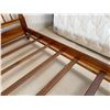 Image 27 : Wooden 4-Poster Colonial Bed w/ Carved Posts & Mattress 78" x 87"