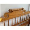 Image 41 : Wooden 4-Poster Colonial Bed w/ Carved Posts & Mattress 78" x 87"