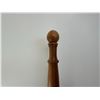 Image 8 : Wooden 4-Poster Colonial Bed w/ Carved Posts & Mattress 78" x 87"