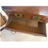 Image 10 : Wooden Secretary Desk w/ Drawers 21" x 17" x 37"H & Chair w/ Leather Seat