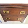 Image 11 : Wooden Secretary Desk w/ Drawers 21" x 17" x 37"H & Chair w/ Leather Seat