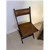 Image 16 : Wooden Secretary Desk w/ Drawers 21" x 17" x 37"H & Chair w/ Leather Seat