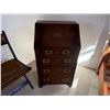 Image 3 : Wooden Secretary Desk w/ Drawers 21" x 17" x 37"H & Chair w/ Leather Seat