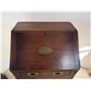 Image 4 : Wooden Secretary Desk w/ Drawers 21" x 17" x 37"H & Chair w/ Leather Seat